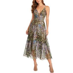 dress the population cantrelle Cantrelle Metallic Asymmetrical Hem Cocktail Dress (Women)